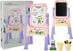 Lavagna magnetica per bambini double face rosa-viola