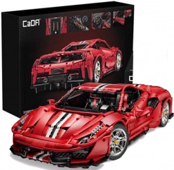 Set di costruzione CaDA auto sportiva rossa Italian Super Car 1:8, 3236 pezzi