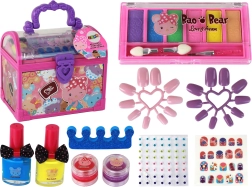 Set rosa di bellezza valigetta trucco e unghie fai-da-te