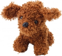 Amico in peluche barboncino 20 cm marrone