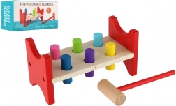 Banco martella in legno con martellino per lo sviluppo della motricità