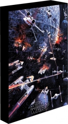 Quadro LED luminoso 30x40 cm Star Wars