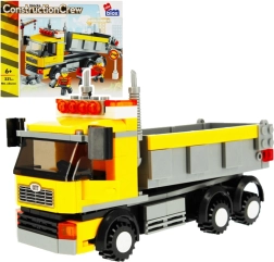Set costruibile camion ribaltabile da cantiere con operai