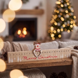 Calendario dell’Avvento «Merry Christmas» con renna