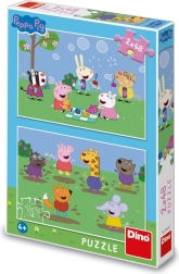 Puzzle 2-in-1 Peppa Pig/Peppa Pig e amici 2x48 pezzi in scatola 19x27x4 cm