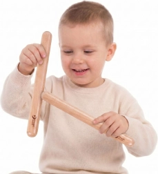 Claves ritmiche in legno Classic World per bambini