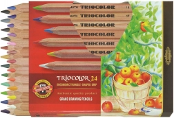 Pastelli triangolari robusti KOH-I-NOOR Triocolor Natur, 24 pz
