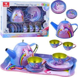Set da tè in metallo per bambini – unicorno