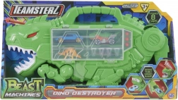 Teamsterz Beast Machines dinosauro con 4 accessori – set di stoccaggio per macchinine e gioco d’azione