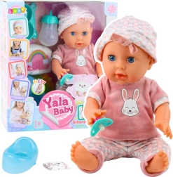 Bambola Bebè Pipì Rosa con Accessori e Suoni 35 cm