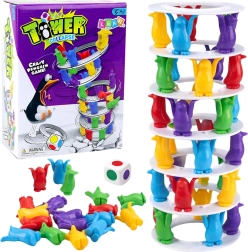Gioco di equilibrio familiare Pinguini impazziti sulla torre