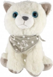 Gattina di peluche con foulard 22 cm