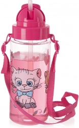 Borraccia per bambini in tritan con cannuccia Gattino 490 ml