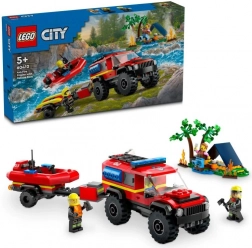 LEGO City fuoristrada dei pompieri con motoscafo di salvataggio