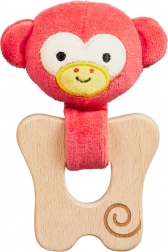 Petit Collage massaggiagengive scimmietta in cotone organico e legno
