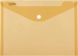 Bustina con bottone a pressione A4 Opaline arancione in polipropilene 180 micron (confezione da 5 pezzi)