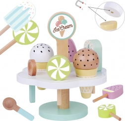 Set di gelati magnetici in legno su supporto di Tooky Toy