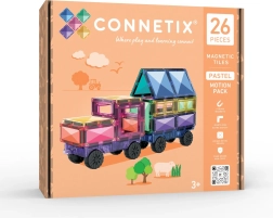 Set Connetix pastello con parti mobili, 26 pezzi