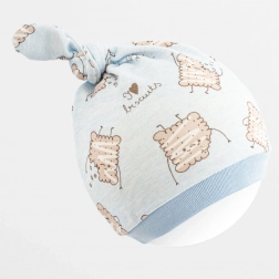 cuffietta neonato in cotone New Baby Biscuits blu