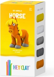 Pasta modellabile HEY CLAY – animali, set da 18 vasetti