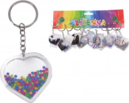 Portachiavi in acrilico con glitter – cuore