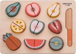 Free2PLAY taglio della frutta in legno su tagliere