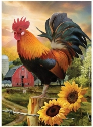 Mosaico di diamanti - Gallo nella fattoria