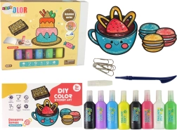 Set da pittura su vetro Dolci DIY 8 colori glitter