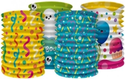 Lanterna di carta colorata cilindrica 15 cm