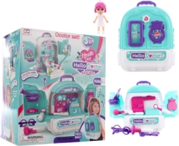 Set da dottore 3 in 1 con zainetto e bambola
