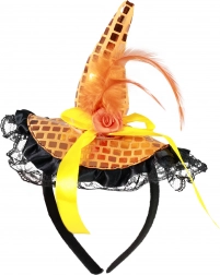 Cerchietto con mini cappellino da strega