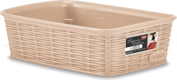 Cestino Elegance beige 20 × 14 × 6 cm plastica