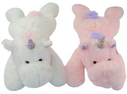Peluche unicorno sdraiato 62 cm – rosa o bianco