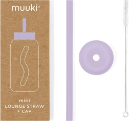MUUKI Mini lounge coperchio e cannuccia color lilla pastello