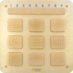 Masterkidz pannello sensoriale da parete – riconoscimento delle texture