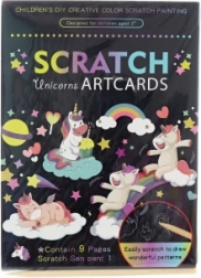 Immagini da grattare unicorno – set 9 pz