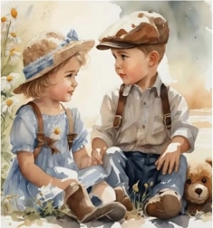 Pittura diamantata Amicizia 30 × 40 cm