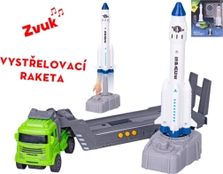 Camion con meccanismo a inerzia e razzo con missile, effetti sonori