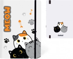 Taccuino A5 con copertina rigida con gatti 96 fogli