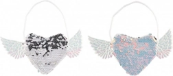 Borsa a Cuore con Ali e Paillettes