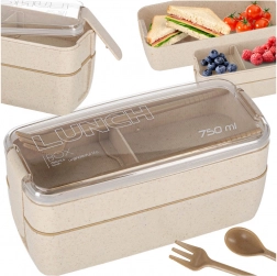 Lunch box modulare con divisori 750 ml, beige
