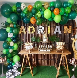grande ghirlanda di palloncini – decorazione tropicale verde