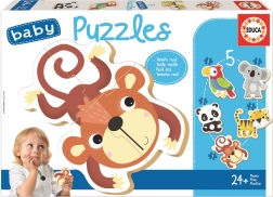 Educa baby puzzle Animali selvatici 5in1 (3–5 pezzi)