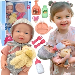 Bambola WOOPIE ROYAL neonata di 36 cm con abitino da orsacchiotto e accessori per la pappa