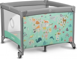 Box per bambini Lionelo Mille verde-grigio
