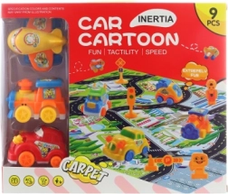 Set tappeto con strade e macchinine