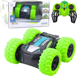 Auto RC acrobatico 2,4 GHz con luci e rotazioni a 360° – verde