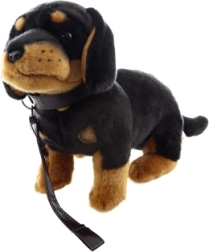 Bassotto di Peluche con Guinzaglio 27 cm Eco-friendly