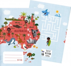 Quaderno scolastico A5 10 fogli a quadretti 10 × 10 mm – Australia