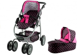 Passeggino per bambole Alice 2in1 con carrozzina profonda e sedile sportivo